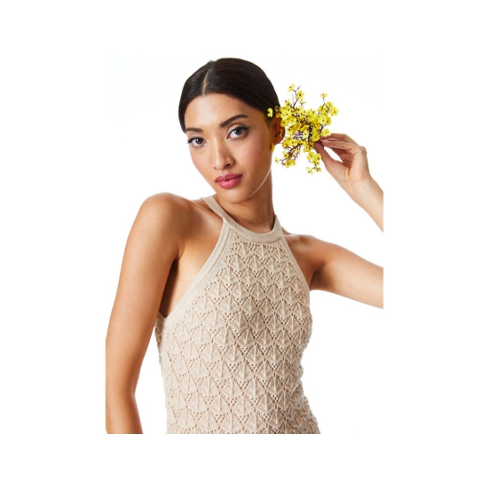 Alice + Olivia Lulu Wool Blend Halter Knitted Midi Dress - Picture 15 of 16